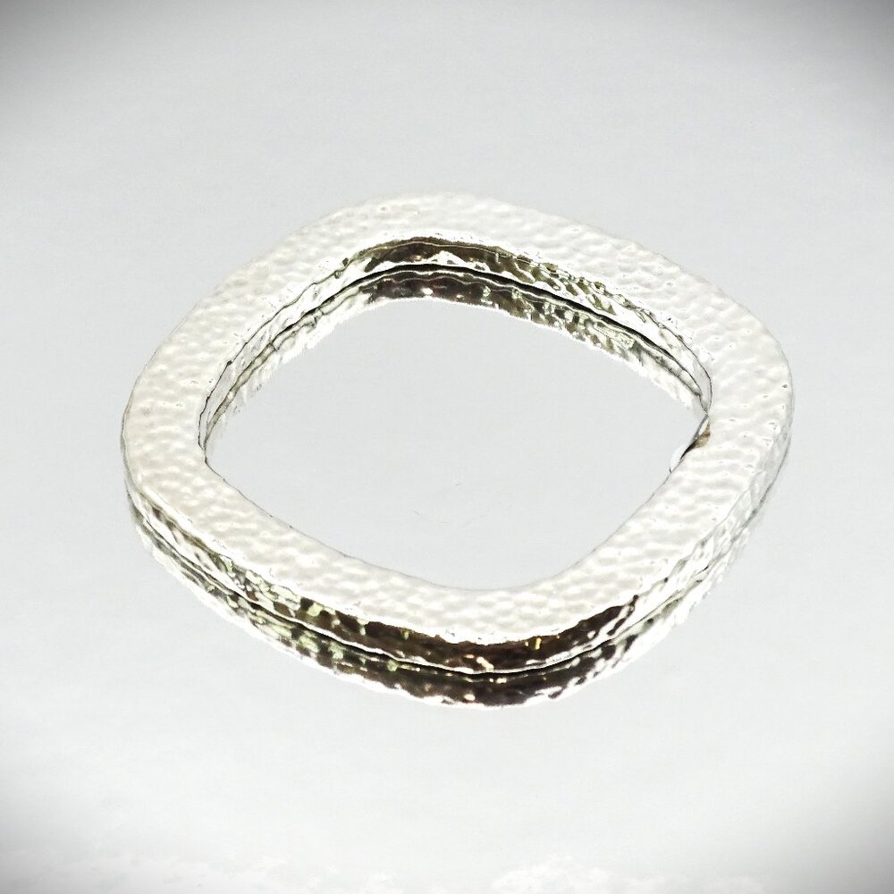 SIMON SEBBAG NWOT Sterling Silver Hammered Square Bangle Bracelet
